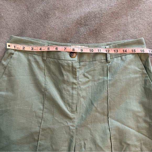 ASOS Design dad linen pants light green size 12 - Picture 7 of 8
